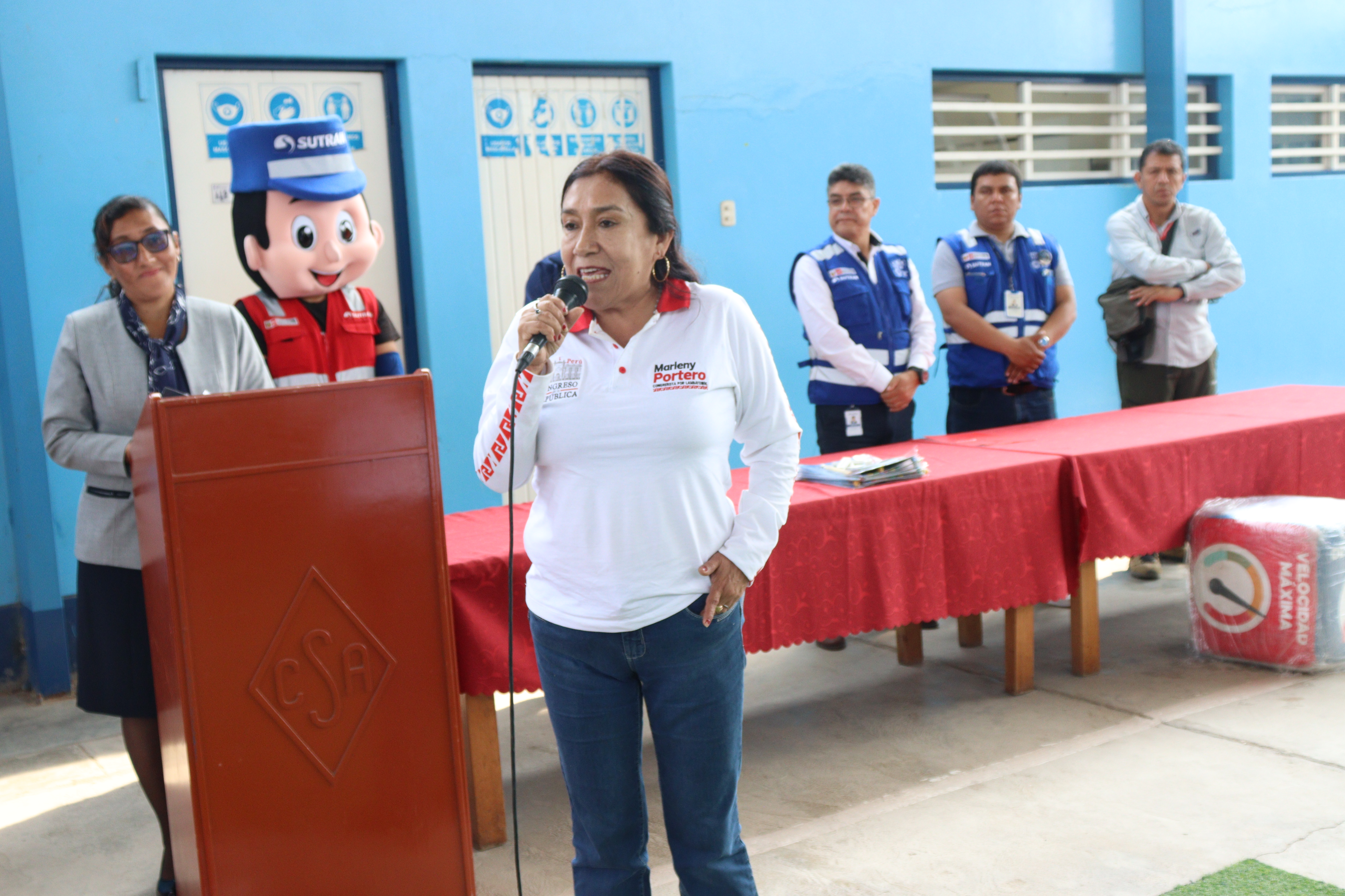 Visita de la congresista Marleny Portero L&oacute;pez y del Superintendente de SUTRAN, Abel AlvaradoHuertas